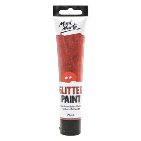 Краски Glitter с блестками 75 мл Красный