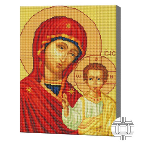 Chipul Maicii Domnului. Kazani, 40х50 cm, mozaic cu diamante pătrate