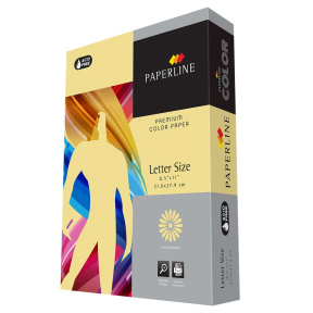 Бумага цветная, 80 гр, пастель, желтая, Paperline CANARY