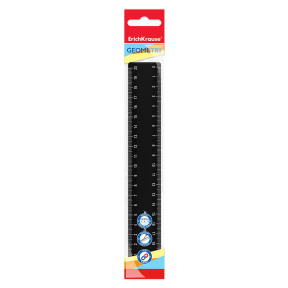 Riglă din plastic ErichKrause Classic 20 cm neagră