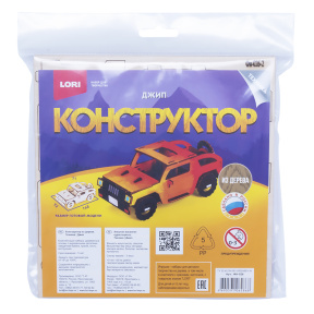 Конструктор Lori из дерева, Техника "Джип"
