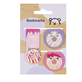 Закладка для книг магнитные 3шт., MESHU "Donuts"
