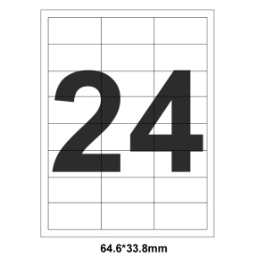 Этикетки А4 24шт. 64.6x33.8 мм (100л) - Молдова