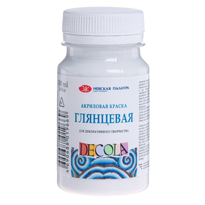 Acril alb glantat Decola 100 ml