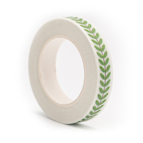 Bandă adezivă decorativă "Frunze salcie", 10 m