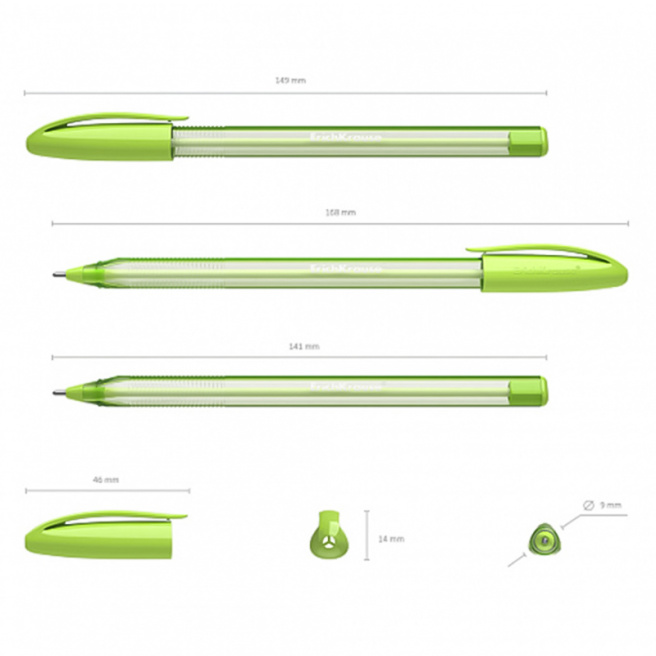 Ручка шариковая ErichKrause 1 мм U-108 Spring Stick, синяя