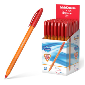 Pix cu bilă ErichKrause U-108 Orange Stick 1 mm, roșie