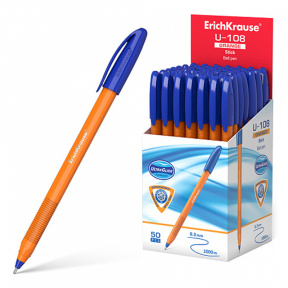 Pix cu bilă ErichKrause 1 mm, U-108 Orange Stick albastru