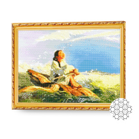 În câmpie, 40х50 cm, mozaic cu diamante