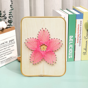 Set String Art 15x20 "Floare roz"