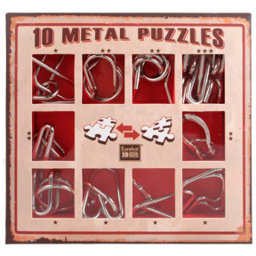 "10 Metal Puzzles. Set Roșu"