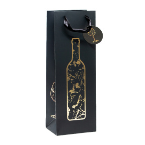 Пакет подарочный Bottle 12x33x8,9 (в миксе 12 шт.)