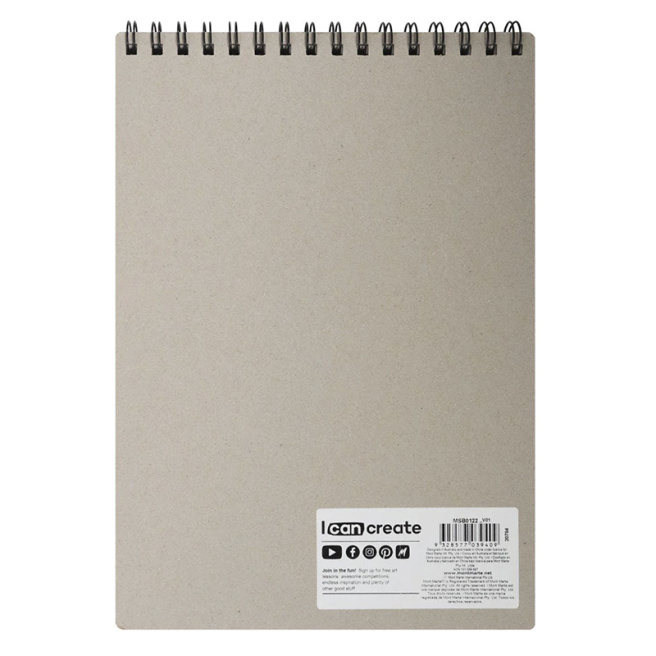 Spiral Sketchbook A4, 190 gsm, 30 foi, pentru acuarelă, hârtie groasă