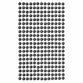 Perle autoadezive 6mm, 260 bucăți, negre