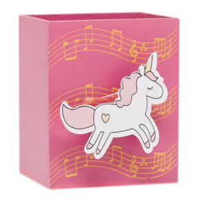 Подставка настольная детская деревянная Unicorn, фуксия
