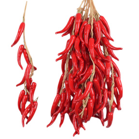 Legume pentru decor, Legătură, Ardei chilli mare, roșu 12 bucăți, 60 cm