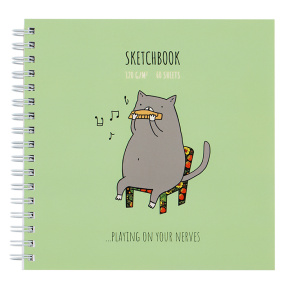 Скетчбук MESHU "Harmonicat", на гребне, А5, 60 листов