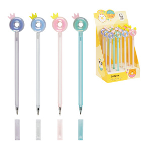 Pix bilă MESHU "Crown Donuts" albastru soft-touch 0,7 mm, asorti