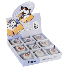 Ластик MESHU "Meow-bag" фигурный, в ассортименте