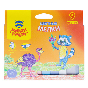 Мел цветной Мульти-Пульти "Енот в Австралии", 9 цветов