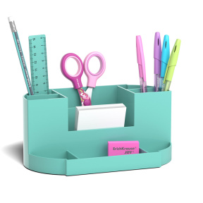 Набор настольный пластиковый ErichKrause 9 предметов Victoria, Pastel Mint, мятный
