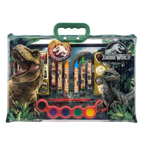 Набор для рисования в прозрачной сумке Jurassic World, 17 предметов