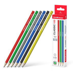 Карандаш ErichKrause Classic 100 HB пластиковый, шестигранный