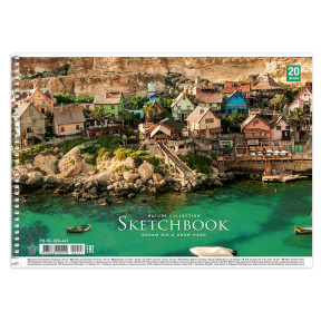 Album pentru desen cu spirală MALTA, 20 foi