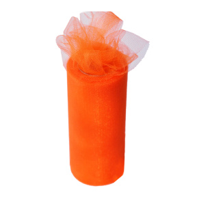 Tulle pentru decor, 15cm x 20m, portocalie