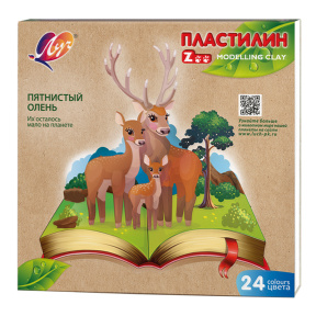 Набор пластилина 24 цветов  360 гр. ZOO (Луч)