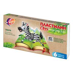 Набор пластилина 6 цветов, 90 гр. ZOO (Луч)