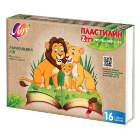Набор пластилина 16 цветов 240 гр. ZOO (Луч)