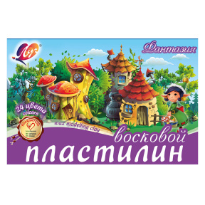 Набор пластилина 24 цветов восковой "Фантазия"