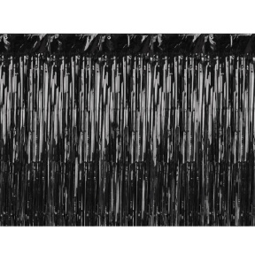 Perdea din folie metalizată neagră, 90x250cm