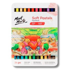 Набор пастелей Soft Pastels 24 цветов, металлическая коробка