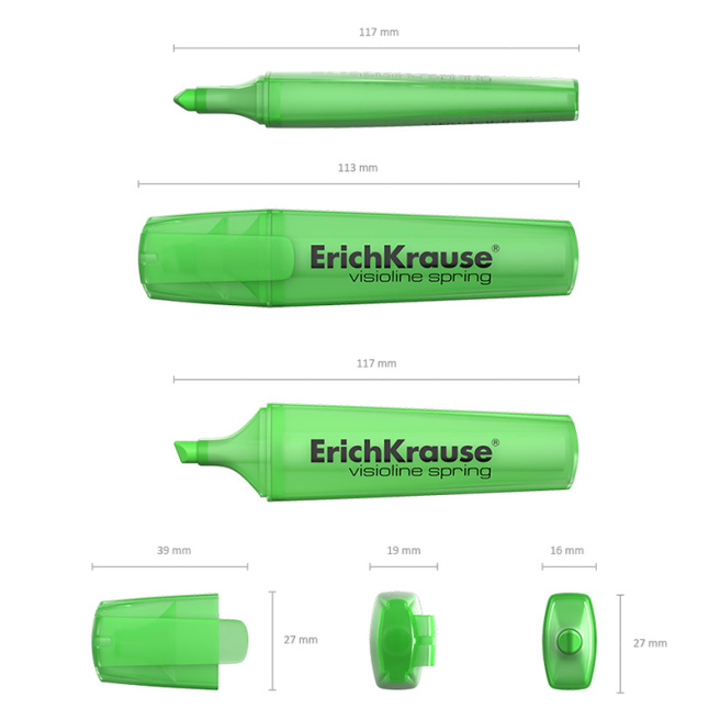 Текстмаркер ErichKrause V-12 Spring, зеленый