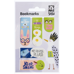 Набор закладок магнитных для книг, 5 штук, MESHU "Book time"