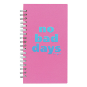 Carnet pentru notițe C6 pătrățele 96 foi MESHU "No bad days" cu spirală