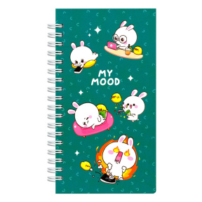 Carnet pentru notițe C6 pătrățele 96 foi MESHU "My cute day" cu spirală