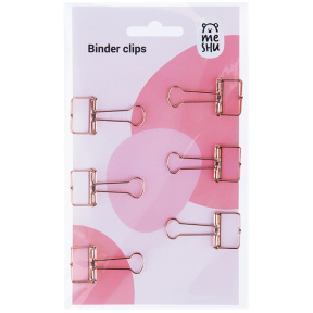 Agrafe pentru hârtii 19mm, MESHU "Rose Gold", 6 bucăți