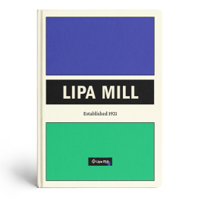 Caiet A4 96 foi pătrățele Mar-Mar copertă tare Basic Lipa Mill blue/green