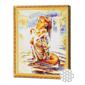 Mozaic cu diamante 30x40 cm. Pasiune în aur