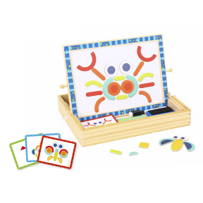 Магнитная доска для рисования с магнитными фигурками Tooky Toy