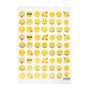 Autocolante Smiley Face (galben 63 bucăți)