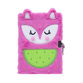Carnet notițe A5 cu lacăt A5-8010 pluș Fox