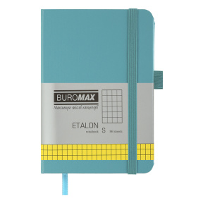 Записная книжка A6 клетка 96л. Buromax твердая обложка ETALON PU