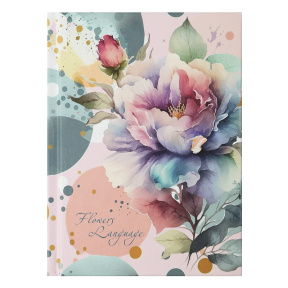 Записная книжка A6 клетка 64л. Buromax твердая обложка FLOWERS LANGUAGE