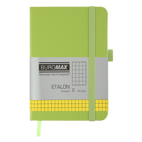 Carnet notițe A6 pătrățele 96 foi Buromax copertă tare ETALON PU