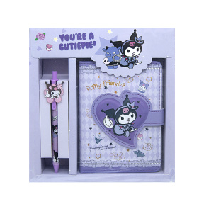 Carnet notițe A5 cu pix în cutie Kuromi