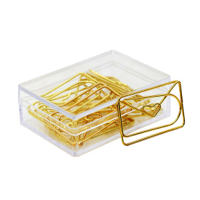 Agrafe pentru hârtie, Capac cu inimă, cutie de plastic, 10 buc.